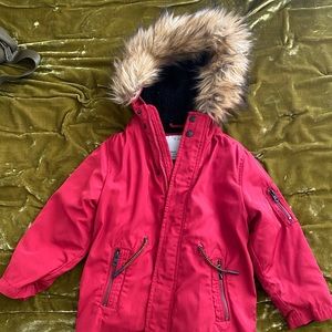 Zara Boys Fur Jacket Size 6